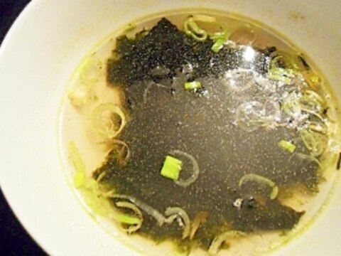 レンジで簡単☆あっさり韓国のり塩スープ♪
